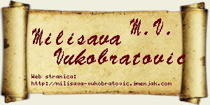 Milisava Vukobratović vizit kartica